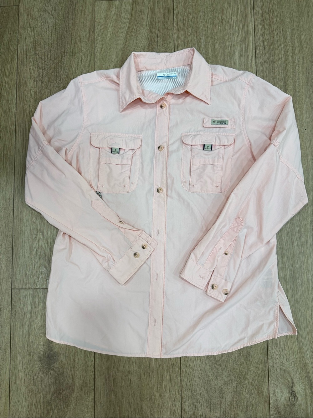 Columbia PFG Women’s Fishing Shirt Pink Long Sleeve Size M